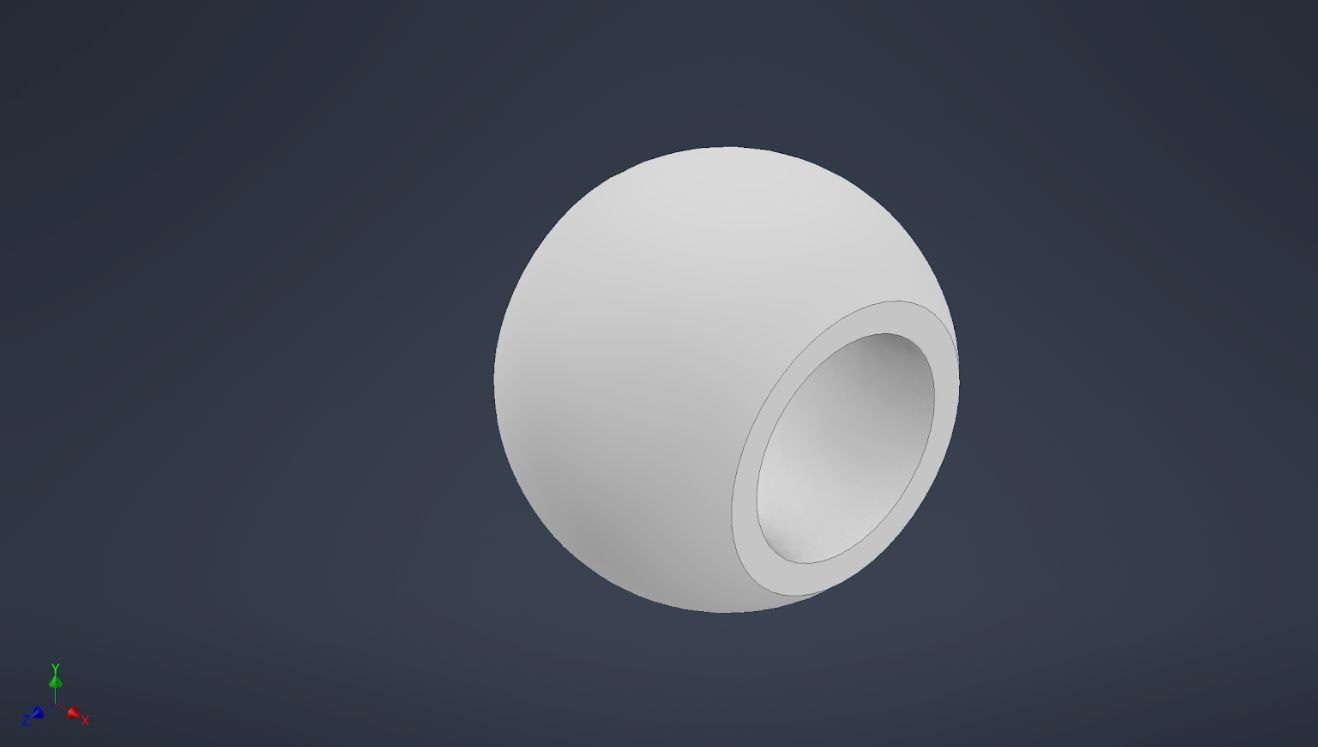 Spherical ball, allowing multi-axis articulation