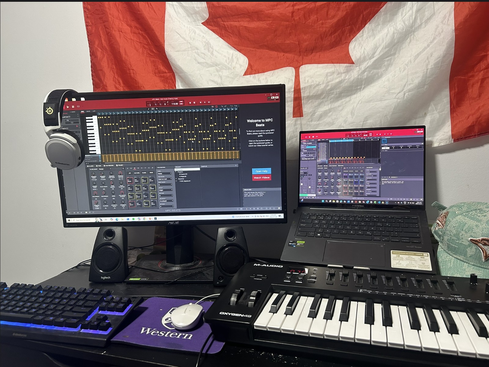 Music production setup