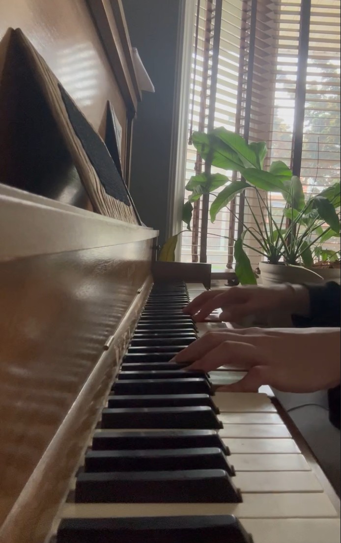 Playing piano
