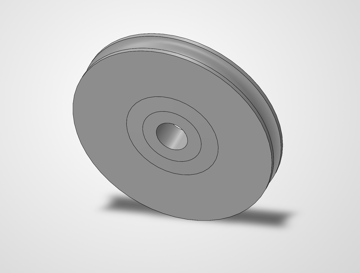 Disc, rebuilt in SolidWorks