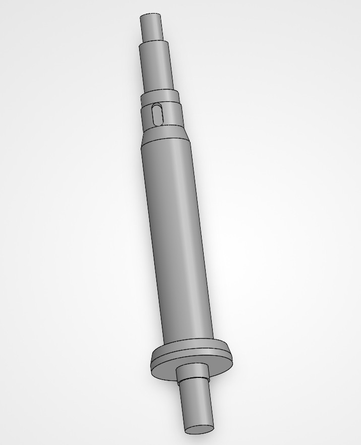 Stepped shaft, rebuilt in SolidWorks